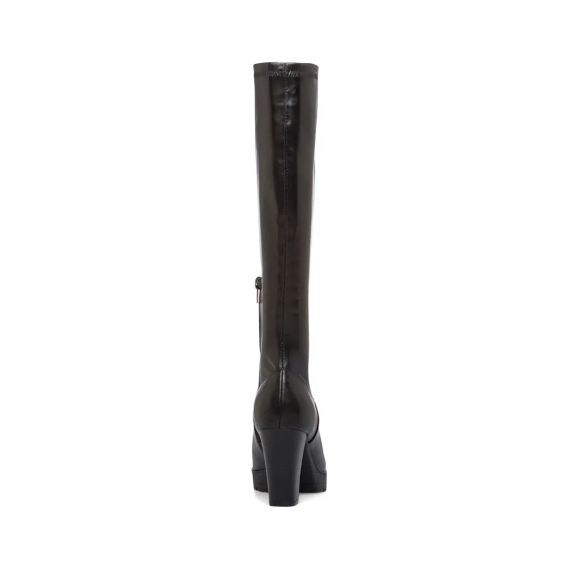 Stivali alti comfort neri da Donna con risvolto e tacco 9 cm P Soft