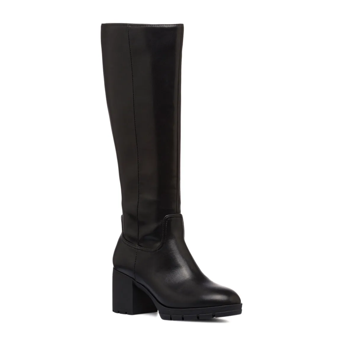 Stivali alti comfort neri da Donna con tacco 7 cm P Soft