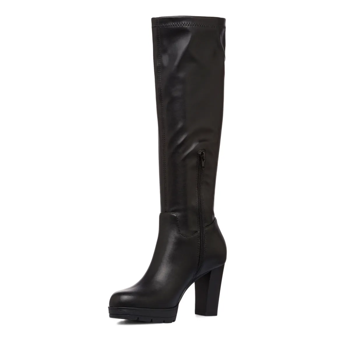 Stivali alti comfort neri da Donna con tacco 9 cm P Soft