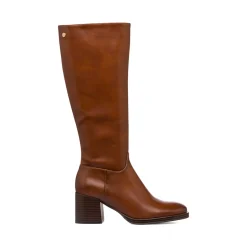 Stivali alti da donna marroni con tacco 6,5 cm Lora Ferres