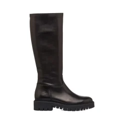 Stivali alti neri da donna in pelle P Essentials