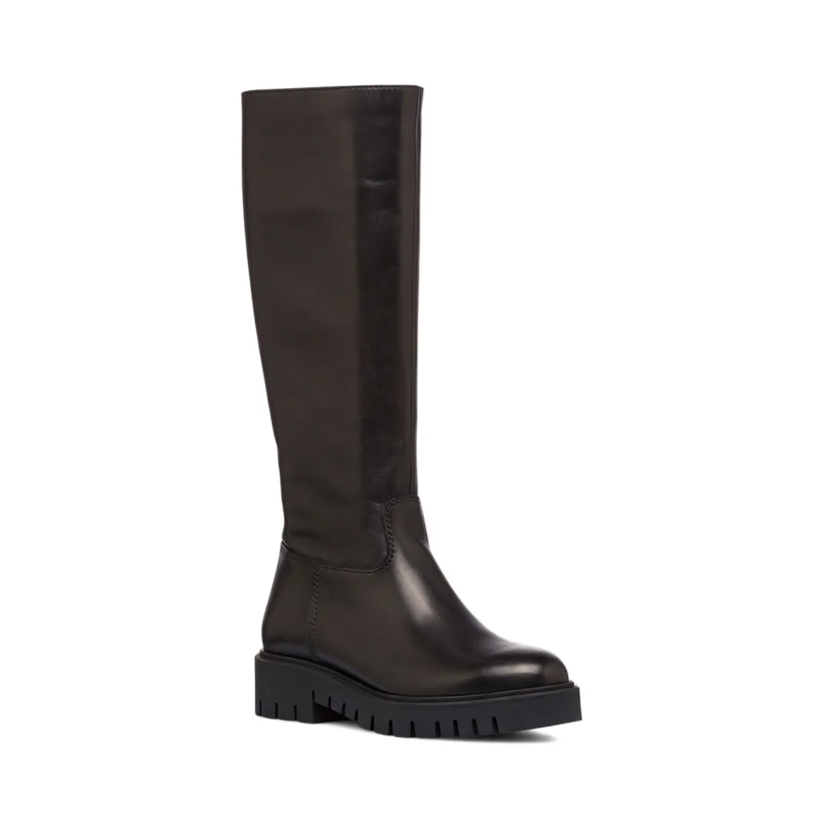 Stivali alti neri da donna in pelle P Essentials