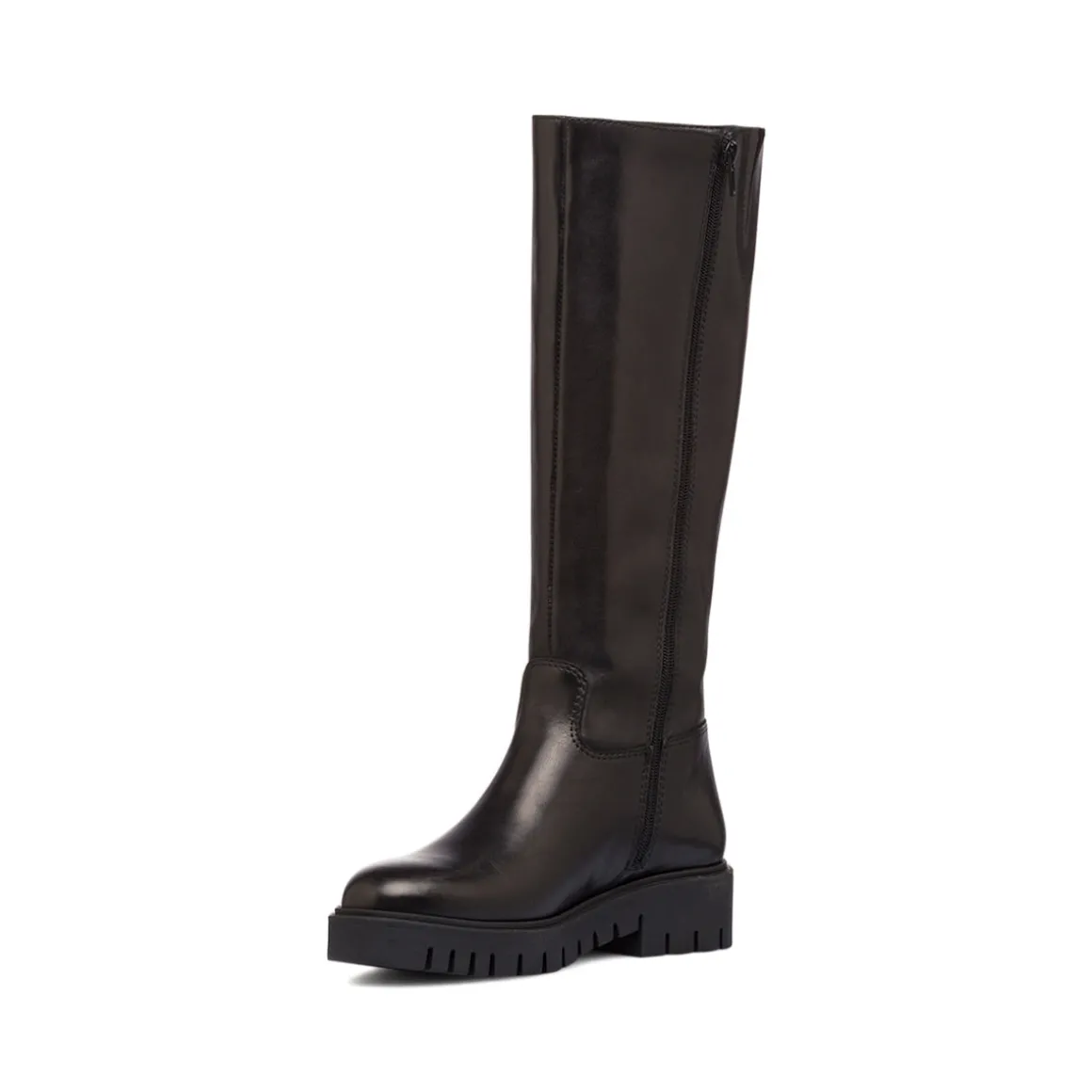 Stivali alti neri da donna in pelle P Essentials