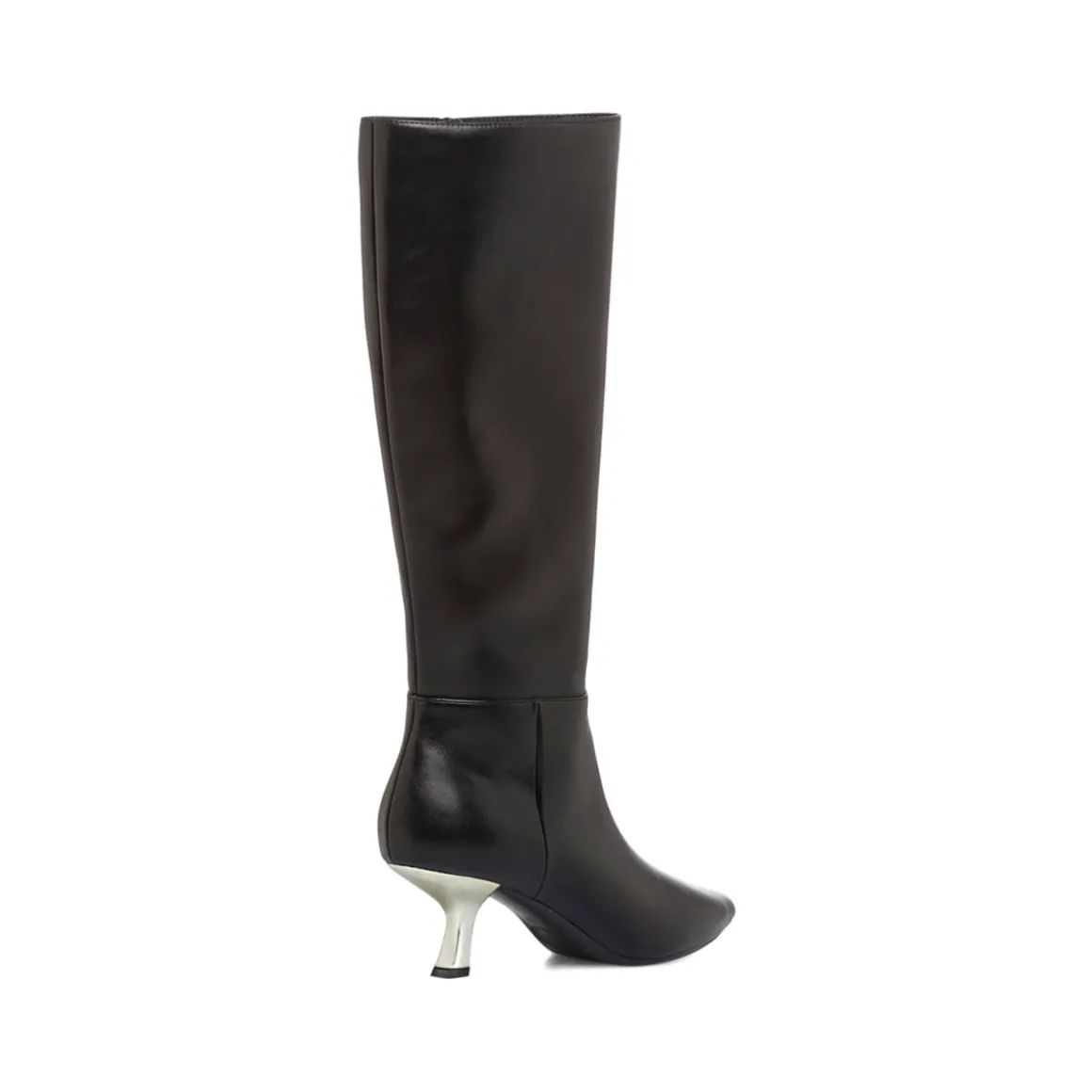 Stivali alti neri da Donna con tacco bianco 7 cm Lora Ferres