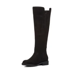 Stivali alti neri da Donna in similpelle effetto scamosciato Swish Jeans