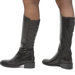 Stivali alti neri da donna in pelle P Essentials