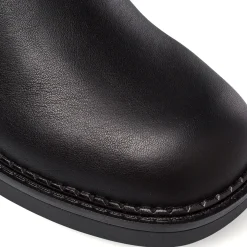 Stivali alti neri da donna in pelle con inserto elastico Swish Jeans