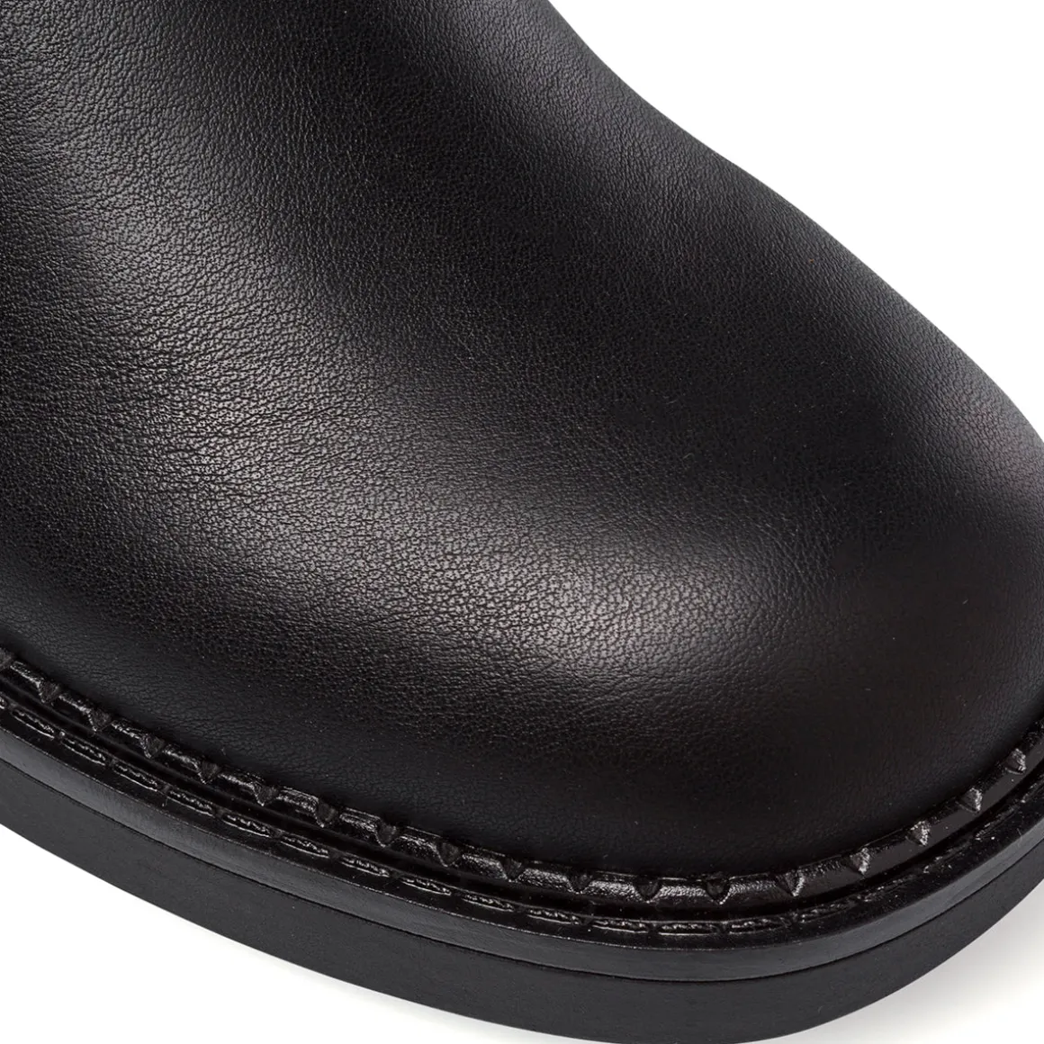 Stivali alti neri da donna in pelle con inserto elastico Swish Jeans