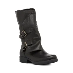Stivali Biker con risvolto neri da Donna con fibbie Lora Ferres