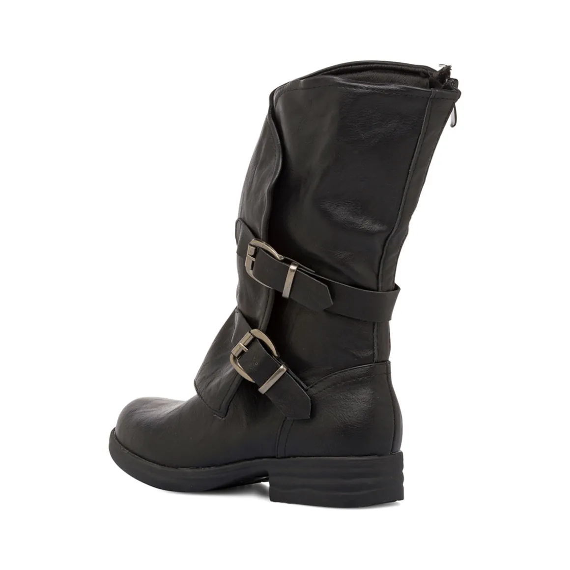 Stivali Biker con risvolto neri da Donna con fibbie Lora Ferres