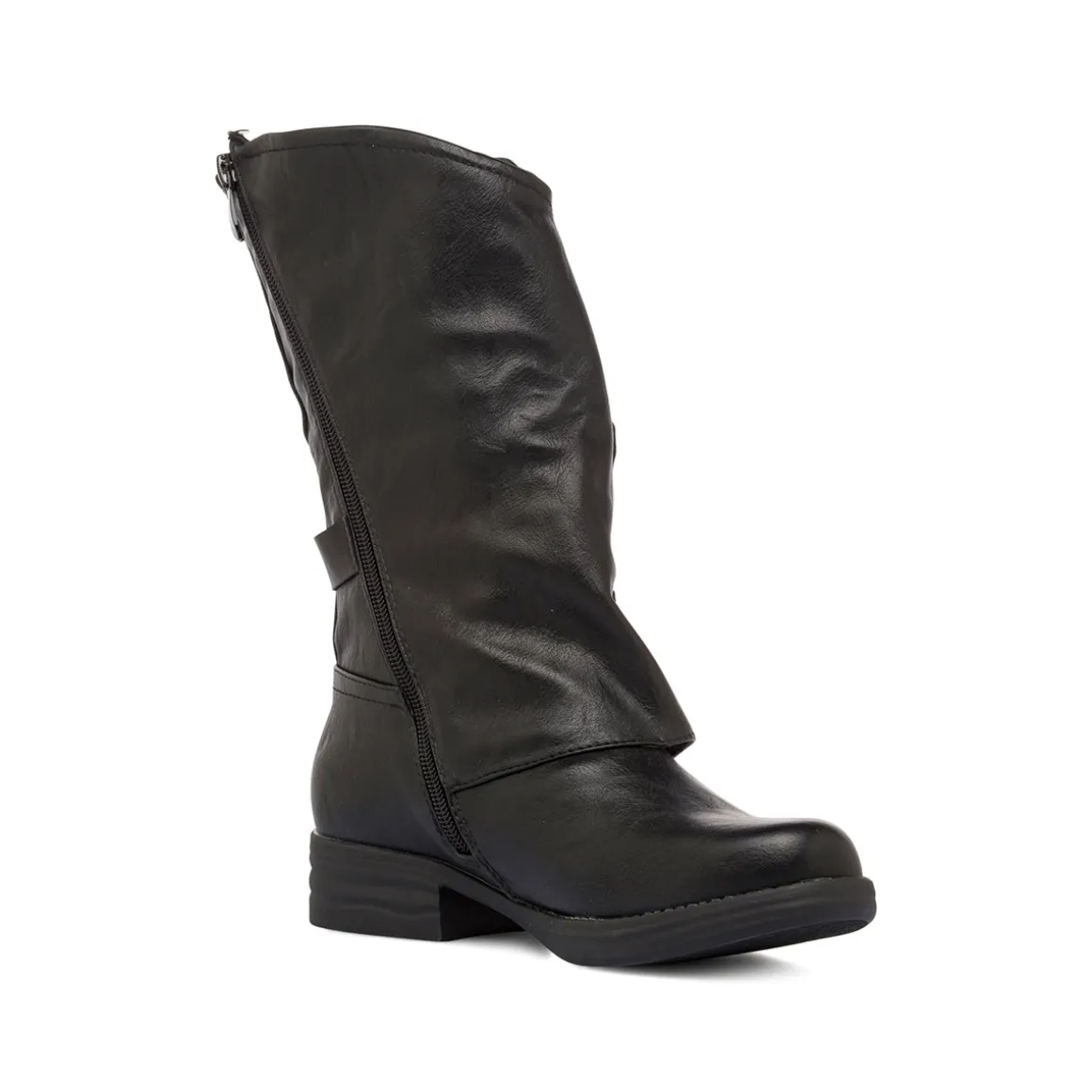 Stivali Biker con risvolto neri da Donna con fibbie Lora Ferres