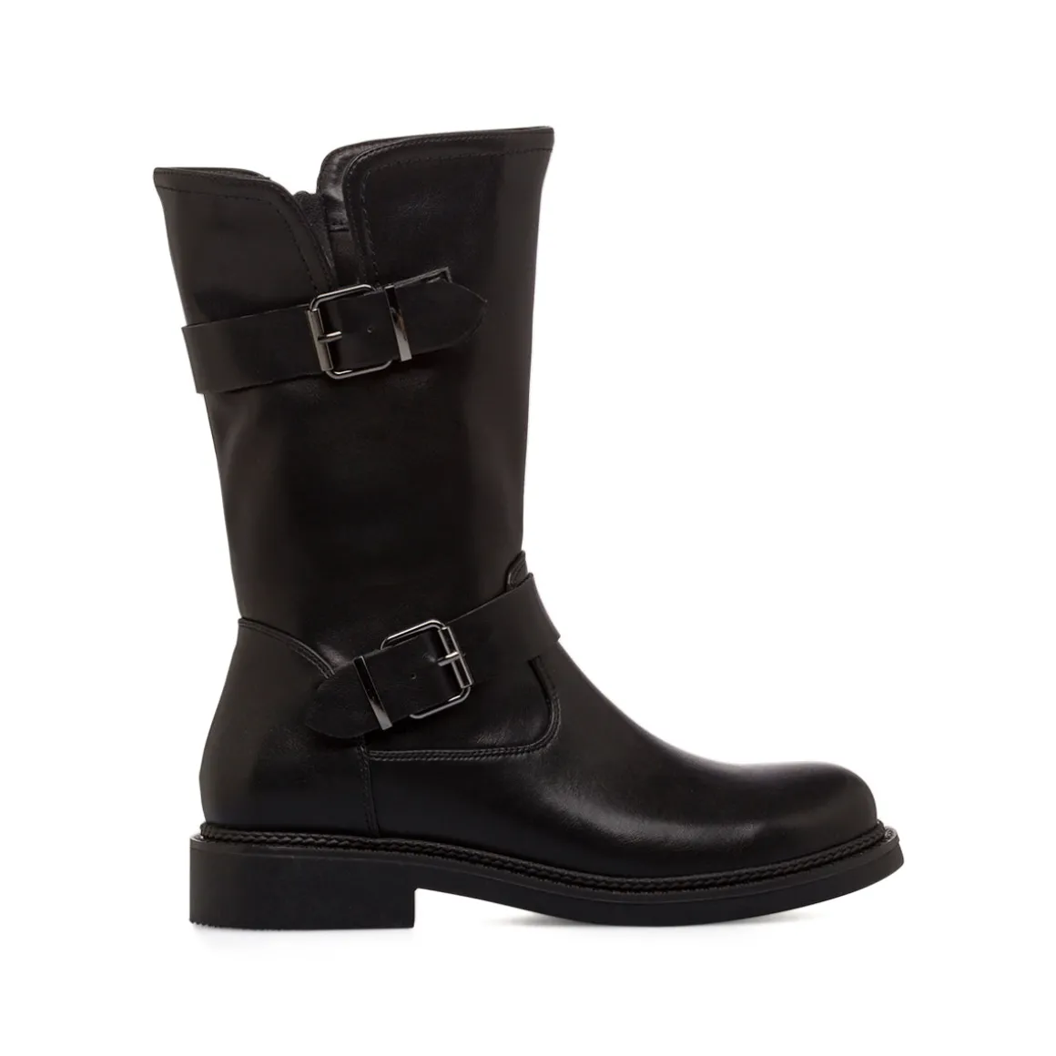 Stivali Biker neri da Donna con fibbie Lora Ferres