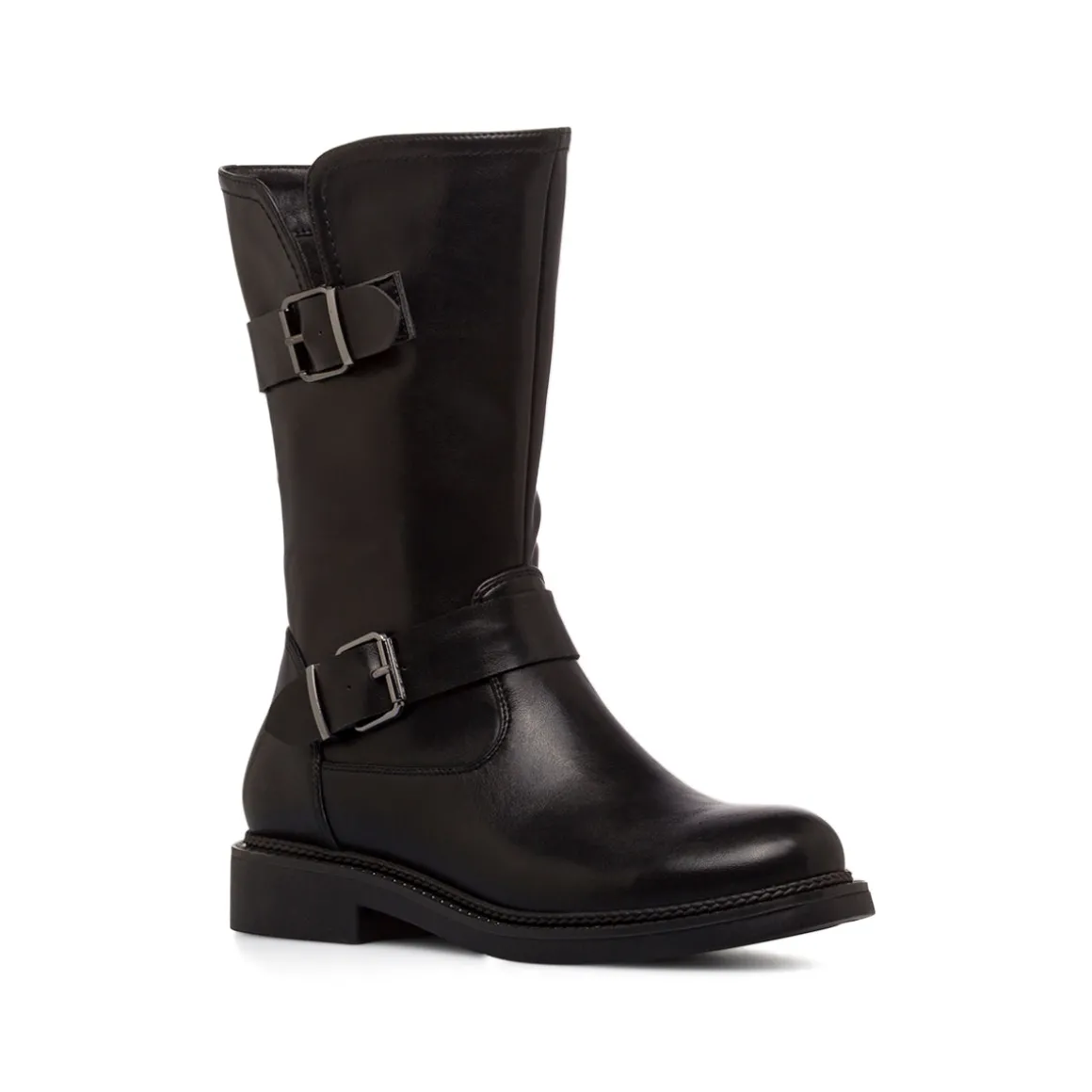 Stivali Biker neri da Donna con fibbie Lora Ferres