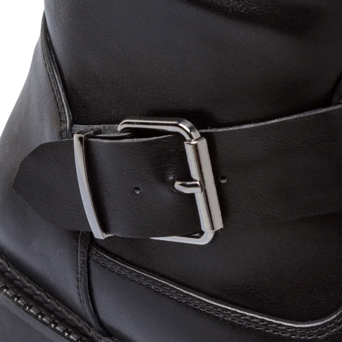Stivali Biker neri da Donna con fibbie Lora Ferres