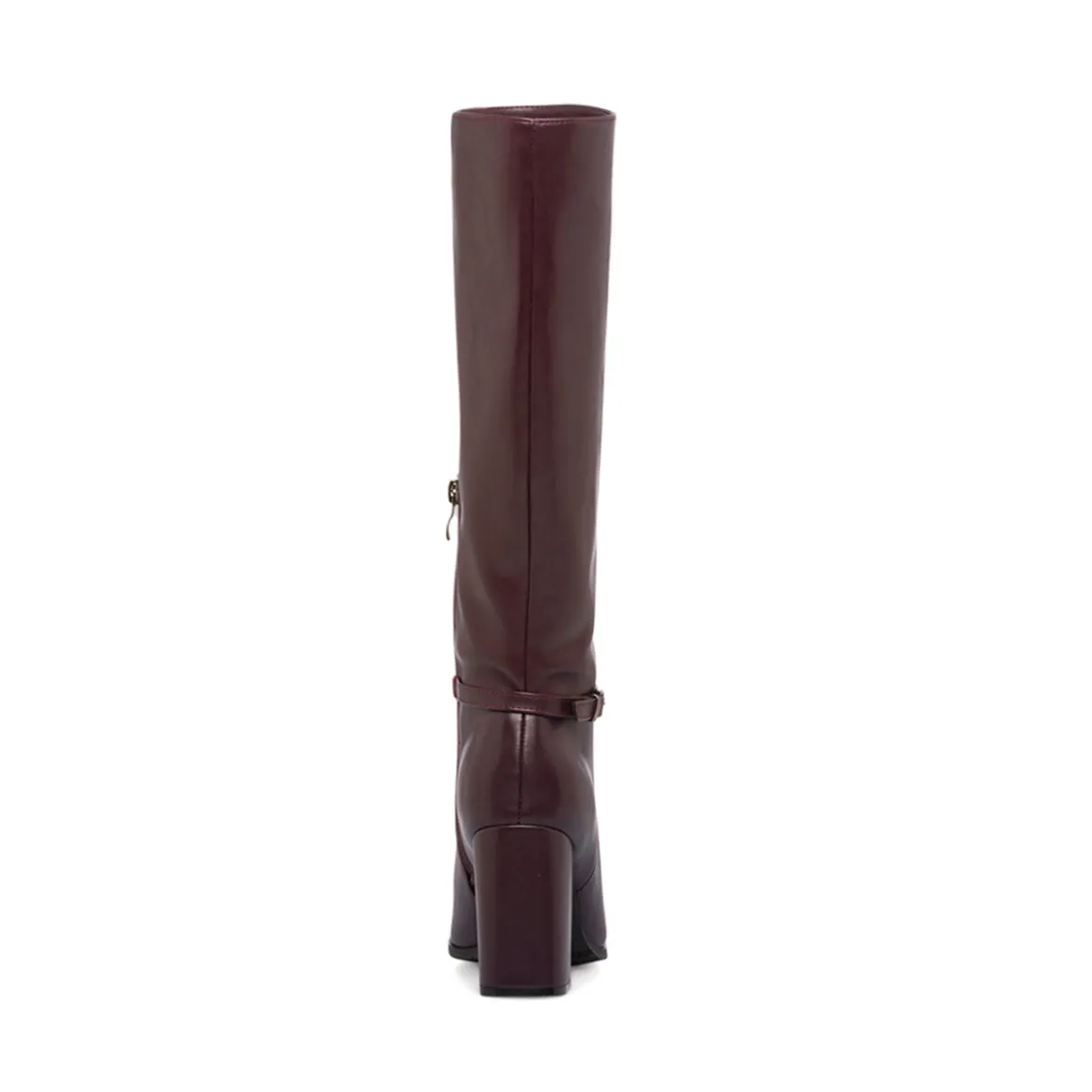 Stivali bordeaux da Donna con tacco alto 8 cm e cinturino Lora Ferres