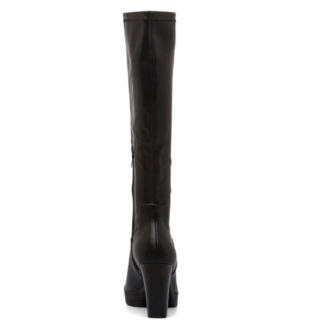 Stivali comfort alti da donna neri con tacco 9 cm P Soft