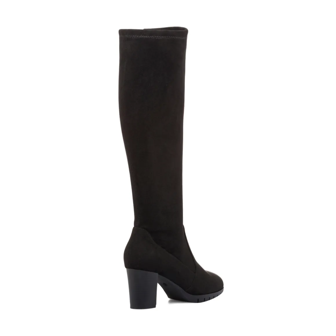 Stivali comfort neri da Donna con tacco 7 effetto scamosciato P Soft