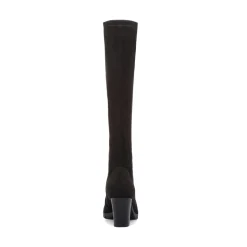 Stivali comfort neri da Donna con tacco 7 effetto scamosciato P Soft
