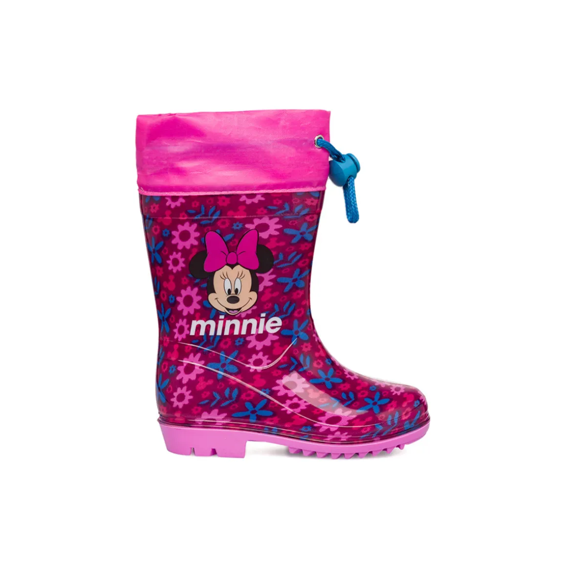 Stivali da pioggia bordeaux e rosa da bambina Minnie
