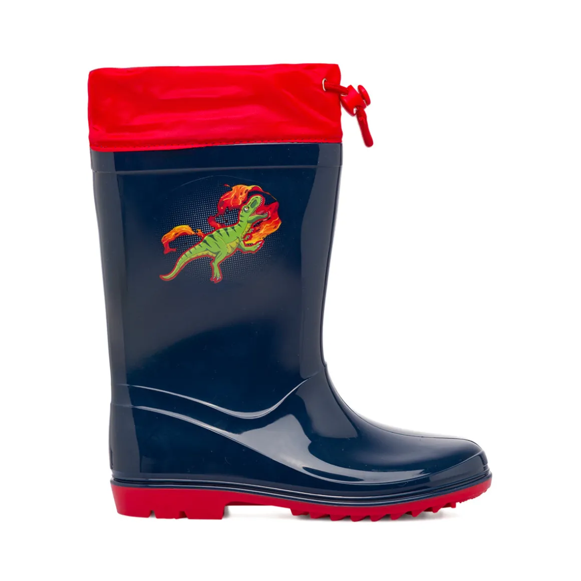 Stivali di gomma da pioggia blu e rosso Dinosauri