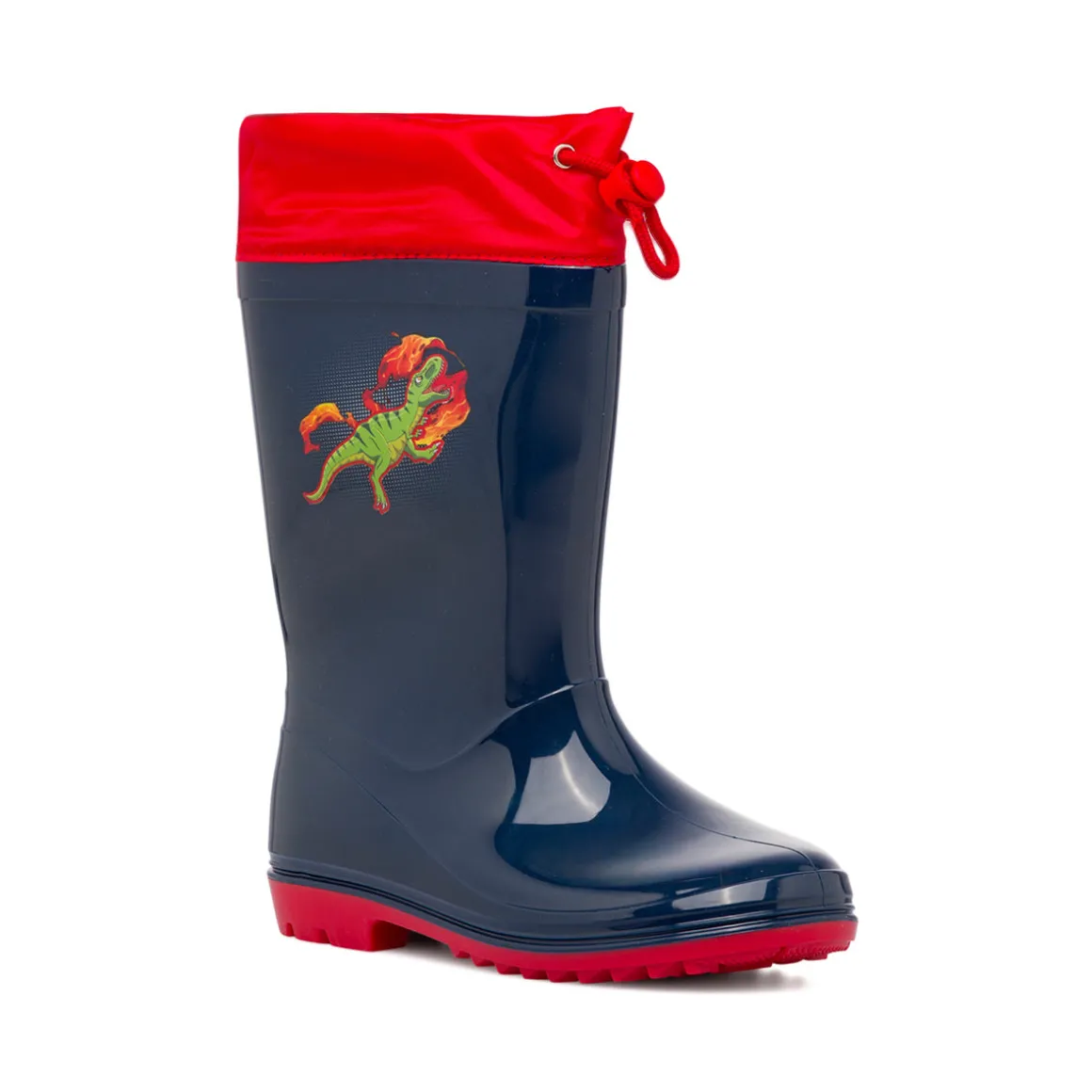 Stivali di gomma da pioggia blu e rosso Dinosauri