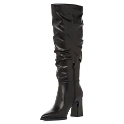 Stivali slouchy alti neri da Donna con tacco 8 cm Lora Ferres