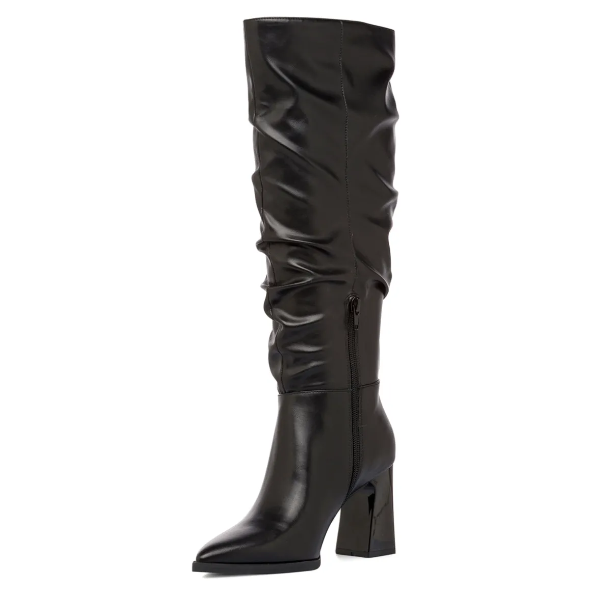 Stivali slouchy alti neri da Donna con tacco 8 cm Lora Ferres