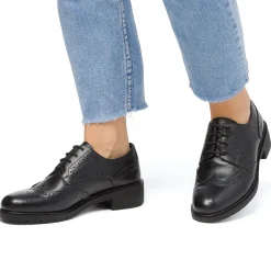 Stringate chunky da donna nere con allacciatura derby Primopiano
