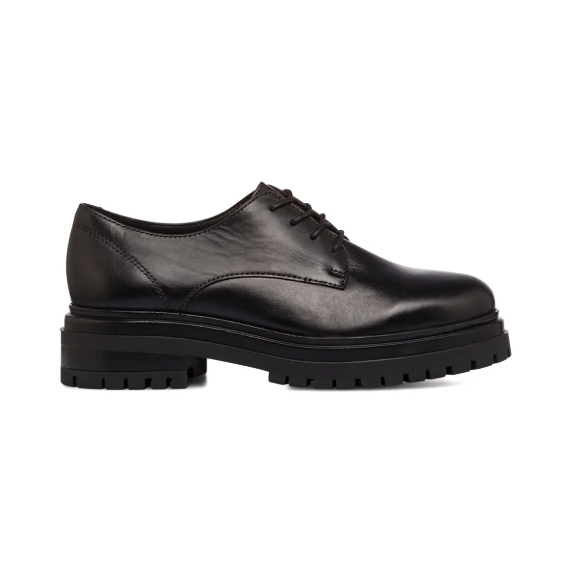 Stringate chunky da donna nere con allacciatura derby Primopiano
