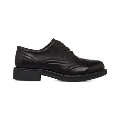 Stringate da donna nere con dettagli brogue con allacciature oxford Lora Ferres
