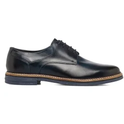 Stringate derby blu da Uomo in pelle La Cuoieria