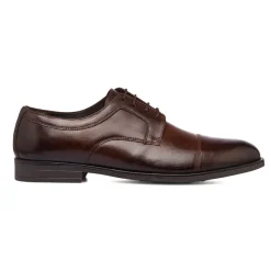 Stringate derby eleganti da uomo marroni in pelle La Cuoieria