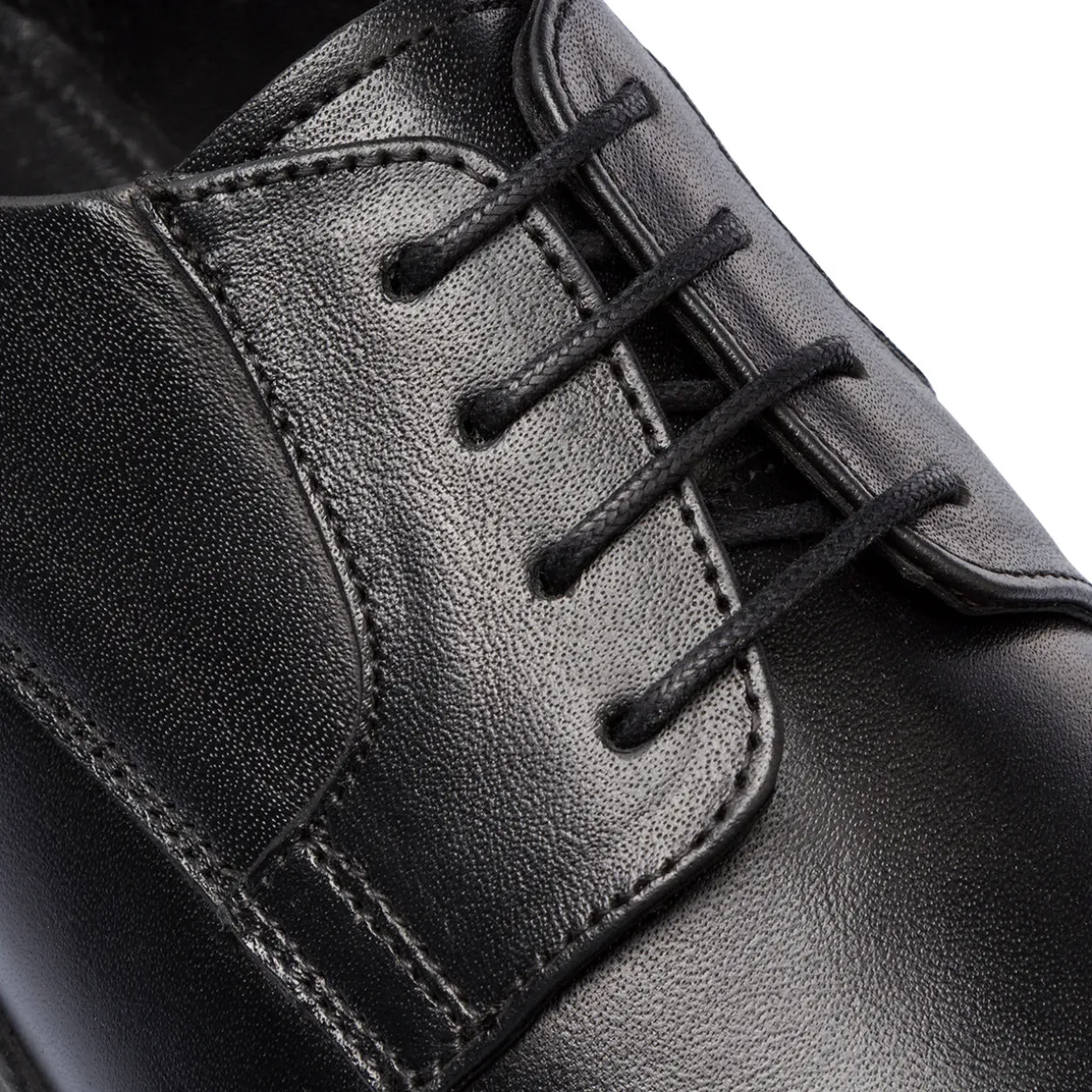 Stringate derby eleganti da uomo nere in pelle La Cuoieria
