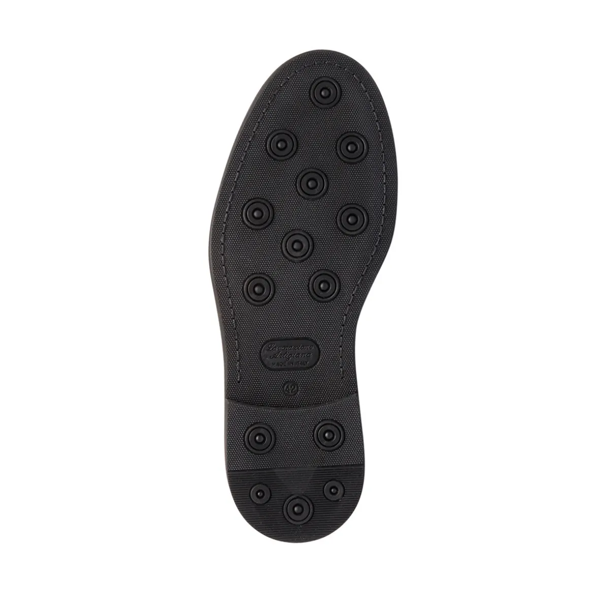 Stringate derby eleganti nere da uomo in pelle con dettagli brogue Primopiano