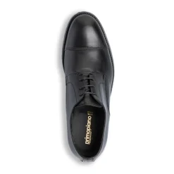 Stringate derby eleganti da uomo nere in pelle Primopiano