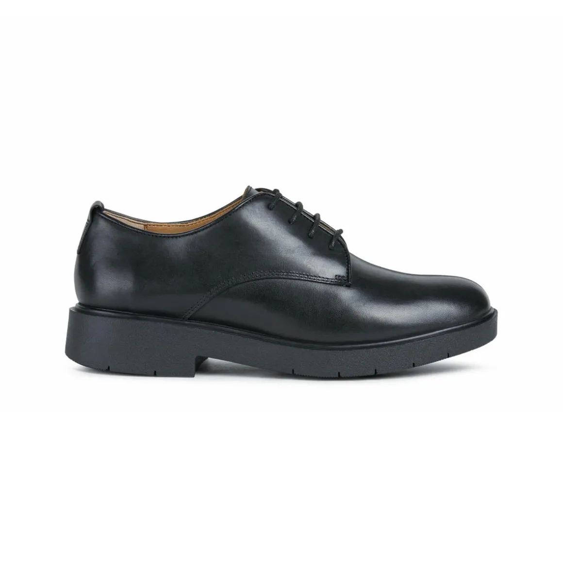 Stringate derby nere da Donna Geox Spherica con suola traspirante
