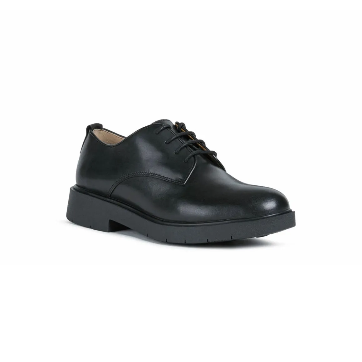 Stringate derby nere da Donna Geox Spherica con suola traspirante