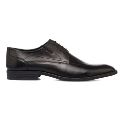 Stringate eleganti derby da uomo neri in pelle La Cuoieria
