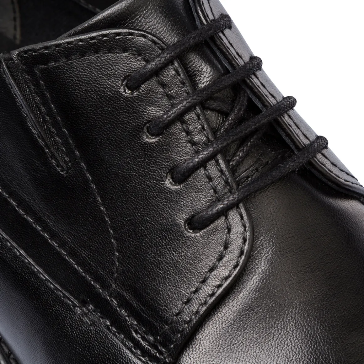 Stringate eleganti derby da uomo neri in pelle La Cuoieria