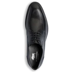 Stringate eleganti derby da uomo neri in pelle La Cuoieria