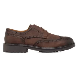 Stringate marroni da Uomo con dettagli Brogue Riflessi Urbani