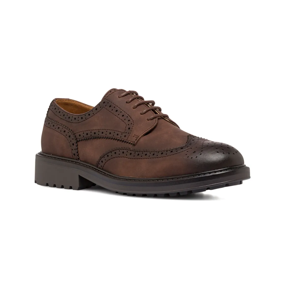 Stringate marroni da Uomo con dettagli Brogue Riflessi Urbani