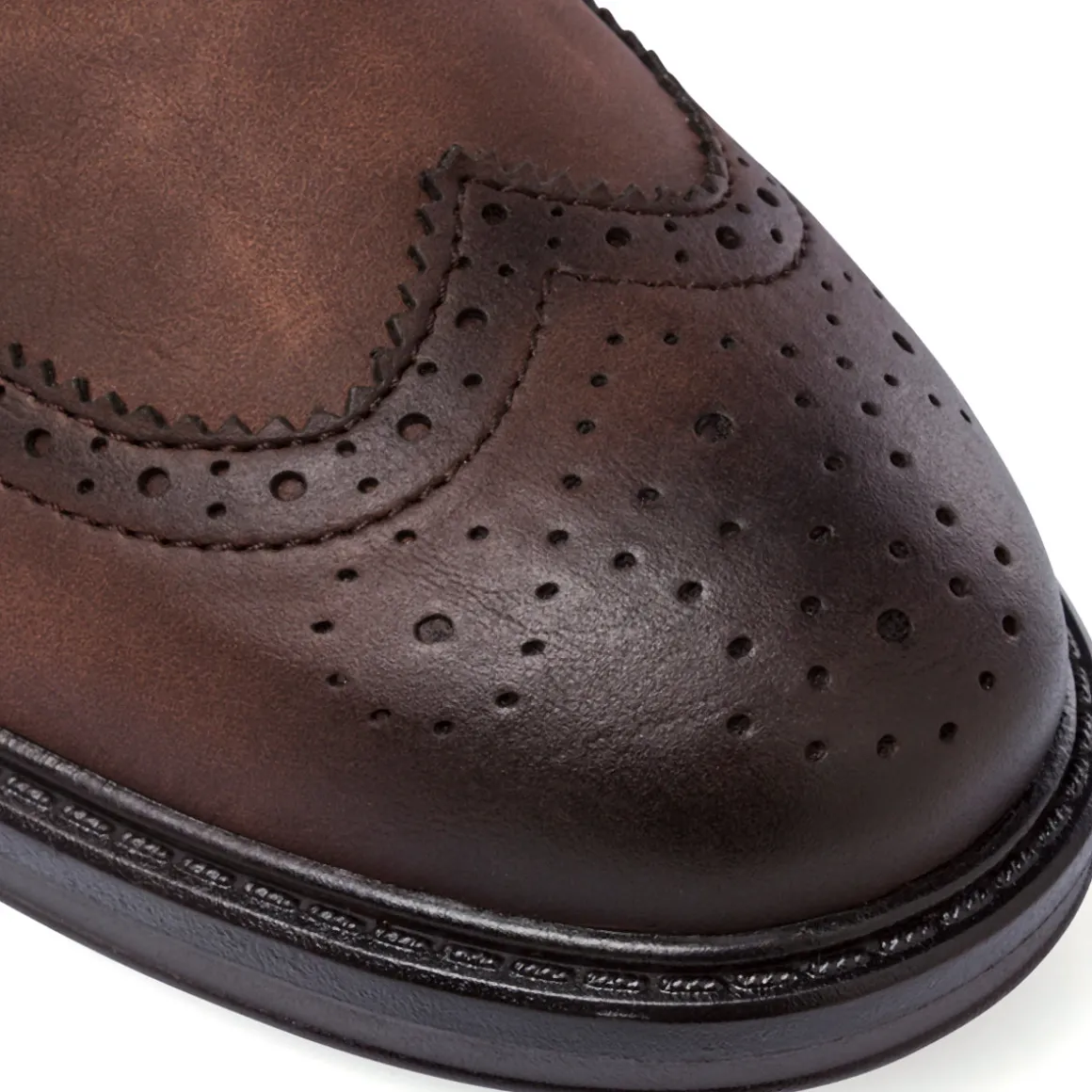 Stringate marroni da Uomo con dettagli Brogue Riflessi Urbani