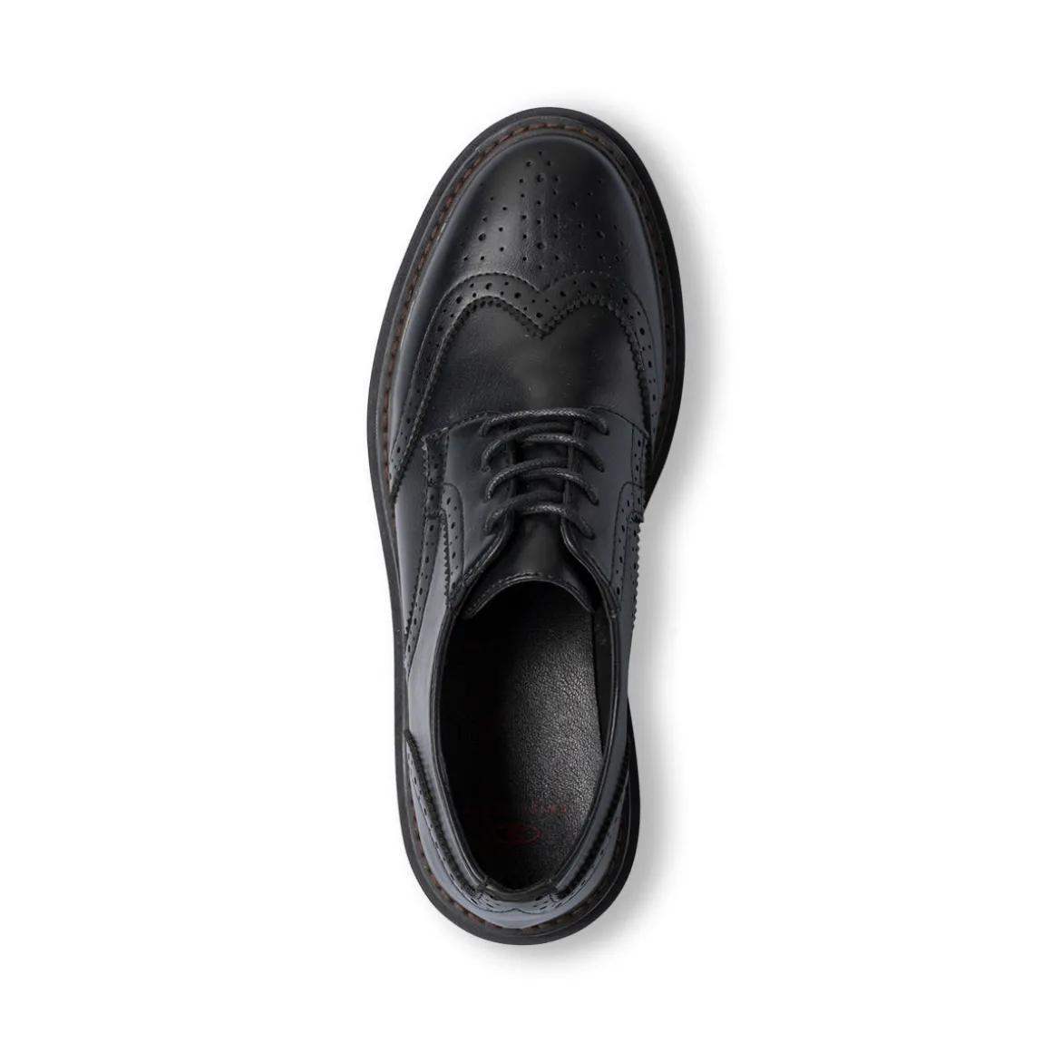 Stringate nere da donna con dettagli brogue e allacciatura derby Swish Jeans