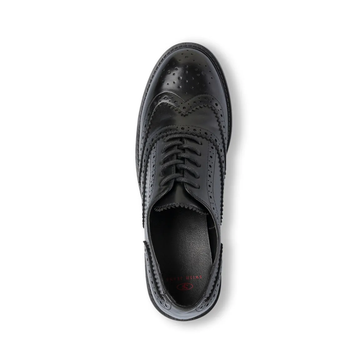 Stringate nere da donna con dettagli brogue e allacciatura oxford Swish Jeans