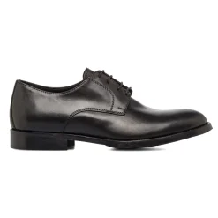 Stringate nere da Uomo in pelle con allacciatura derby Primopiano