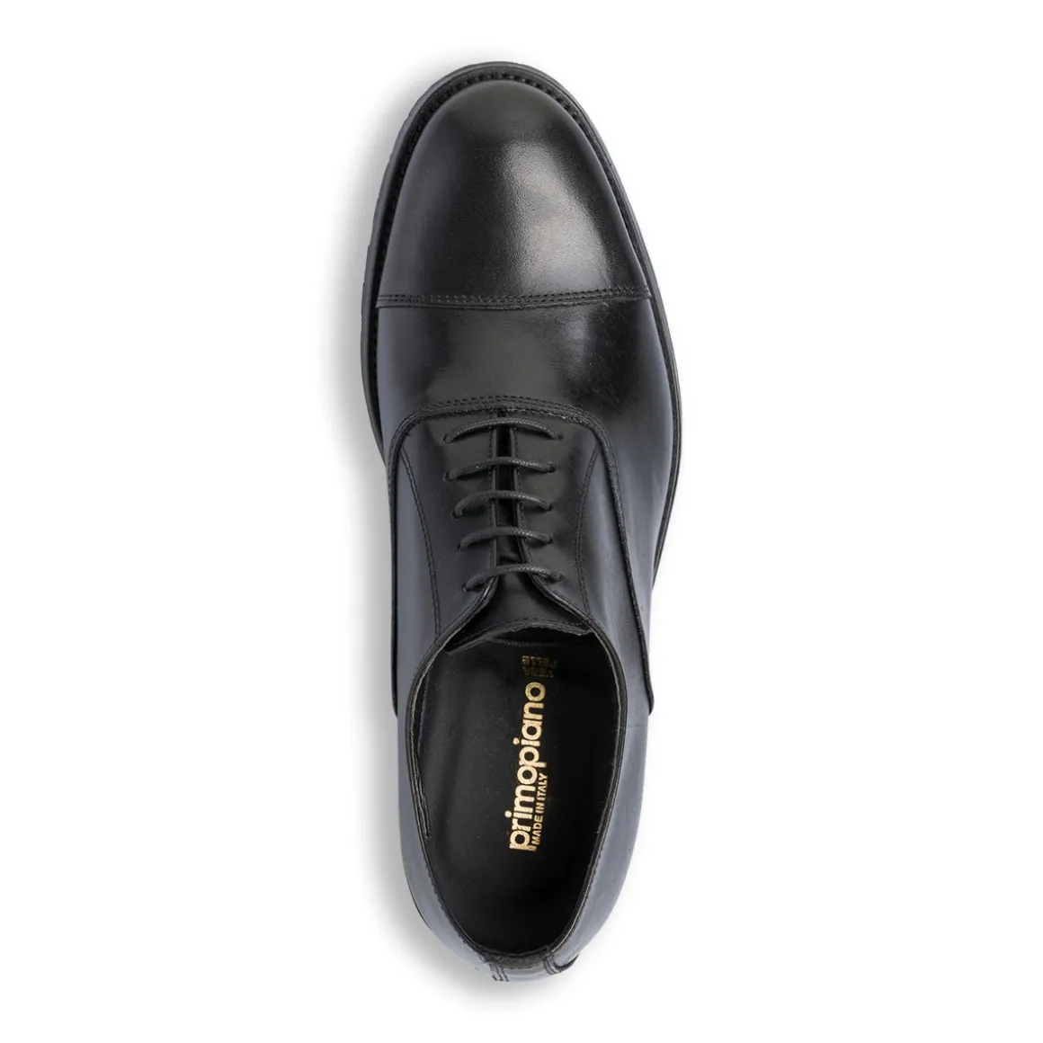 Stringate oxford eleganti da uomo nere in pelle Primopiano
