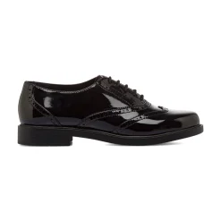 Stringate Oxford nere da Donna effetto vernice Lora Ferres
