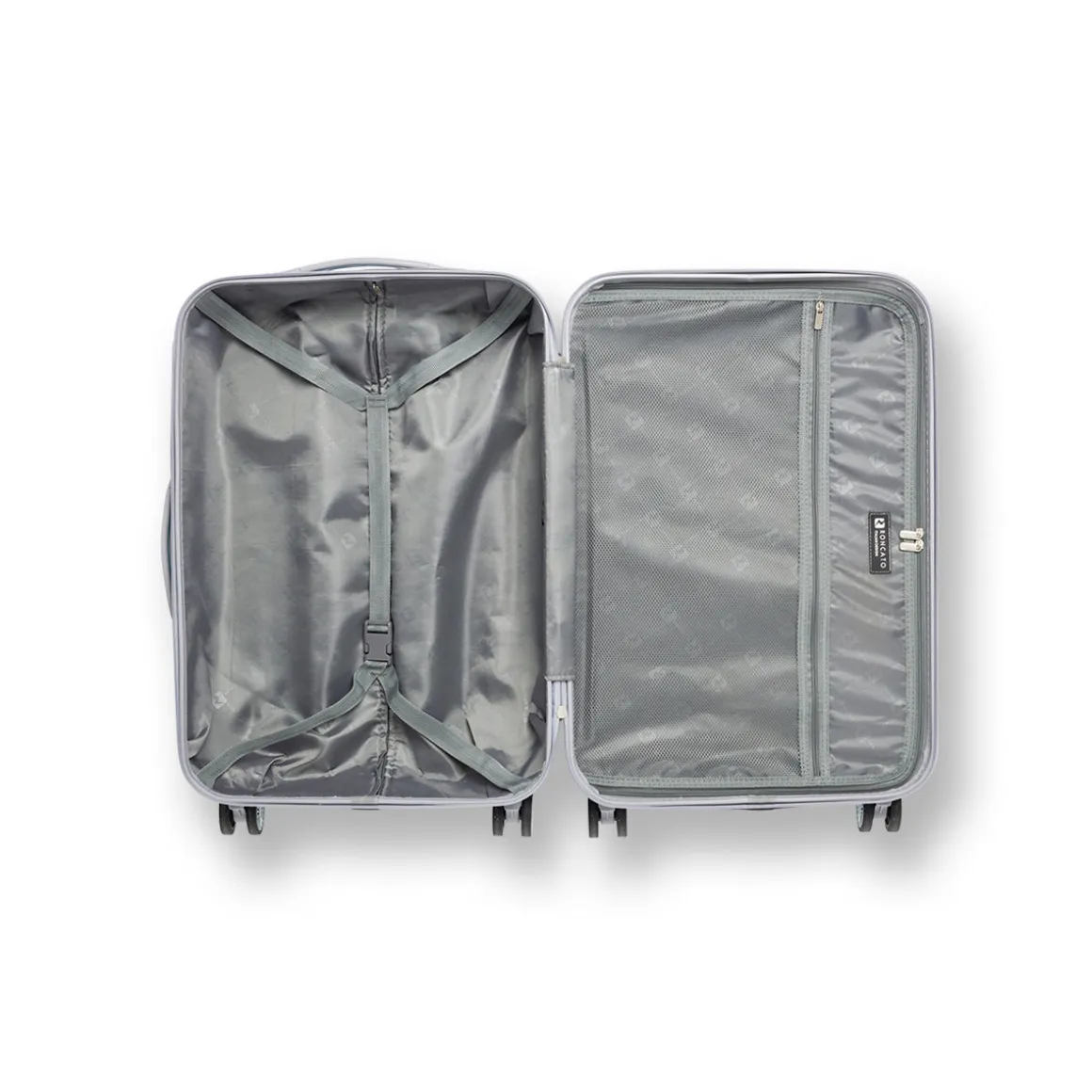 Trolley bagaglio a mano azzurro effetto metalizzato in ABS Ciak Roncato