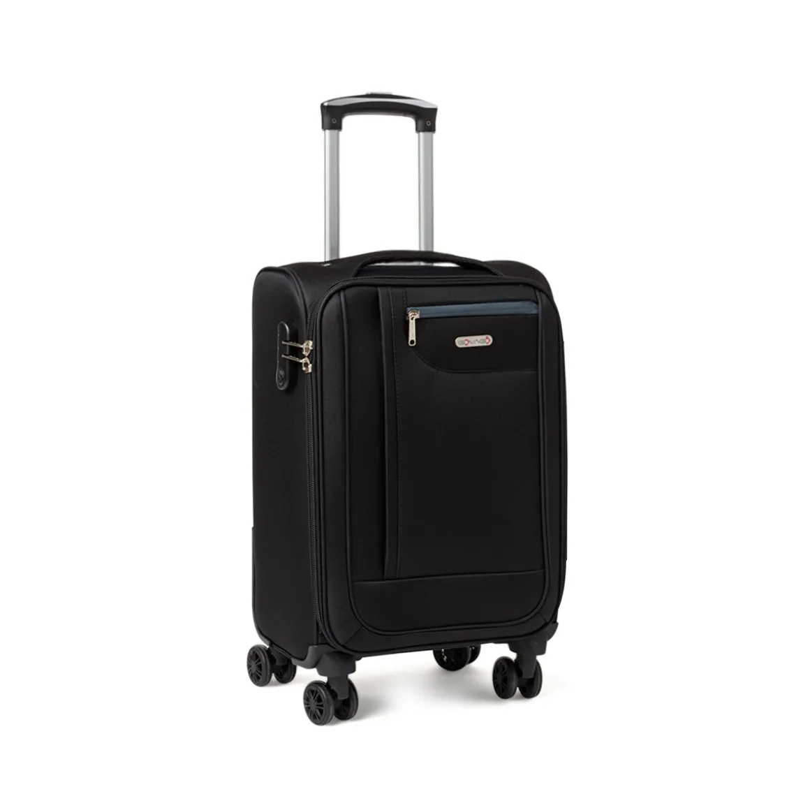 Trolley bagaglio a mano in tessuto nero Govago